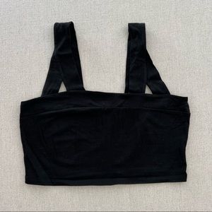 ASOS Black Wide Strap Crop Top
